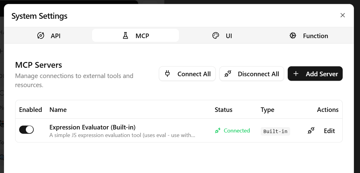 MCP Feature Screenshot